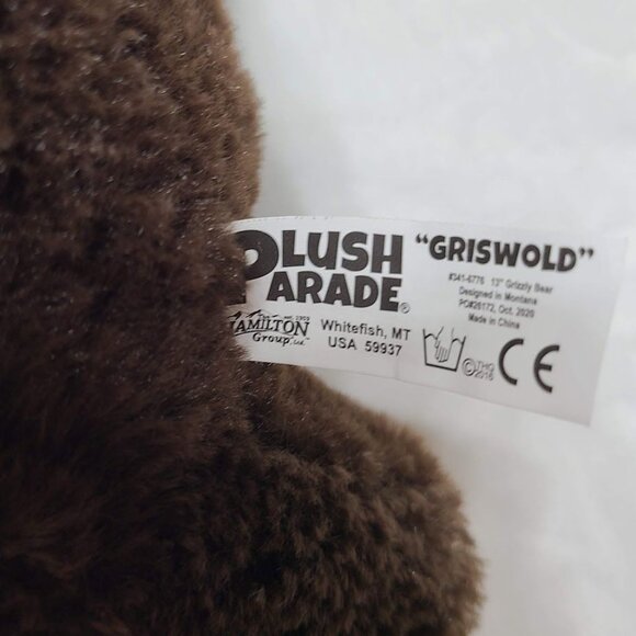Plush Parade Griswold 13" Grizzly Bear Stuffed Animal - Picture 2 of 13